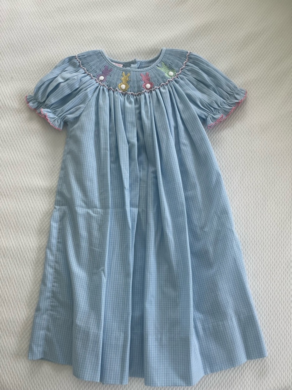 Petit Bebe Smocked Girls Bunny Easter Dress
